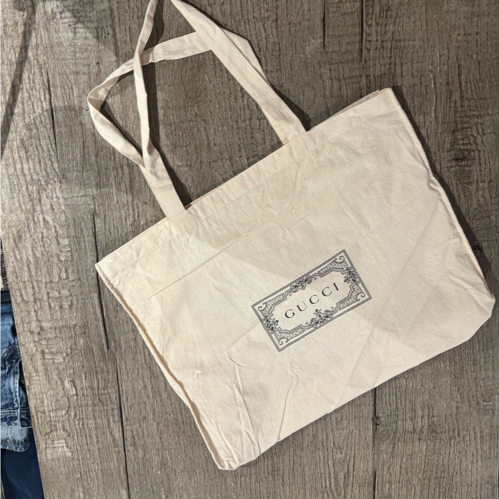Gucci Large Canvas Tote Bag.